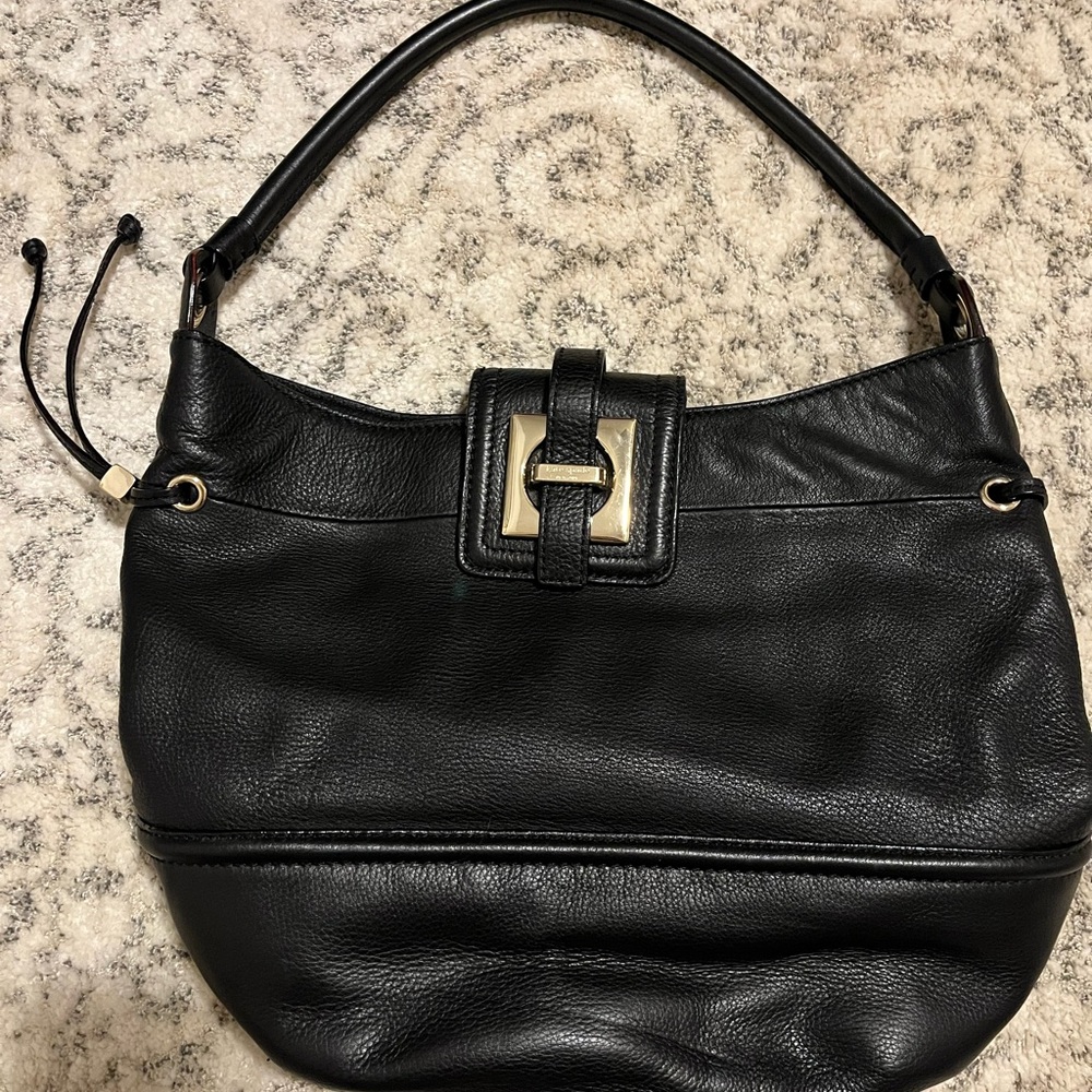 Kate Spade Black Leather Hobo Bag